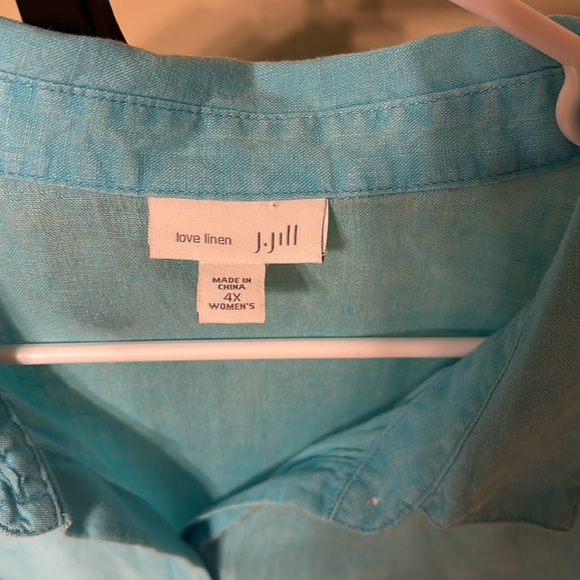 Women’s 4X J.Jill linen button down shirt - Picture 2 of 4